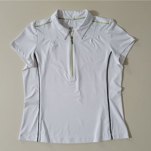 Tail Women's White Short Sleeve Golf Shirt - Picture 1 of 11